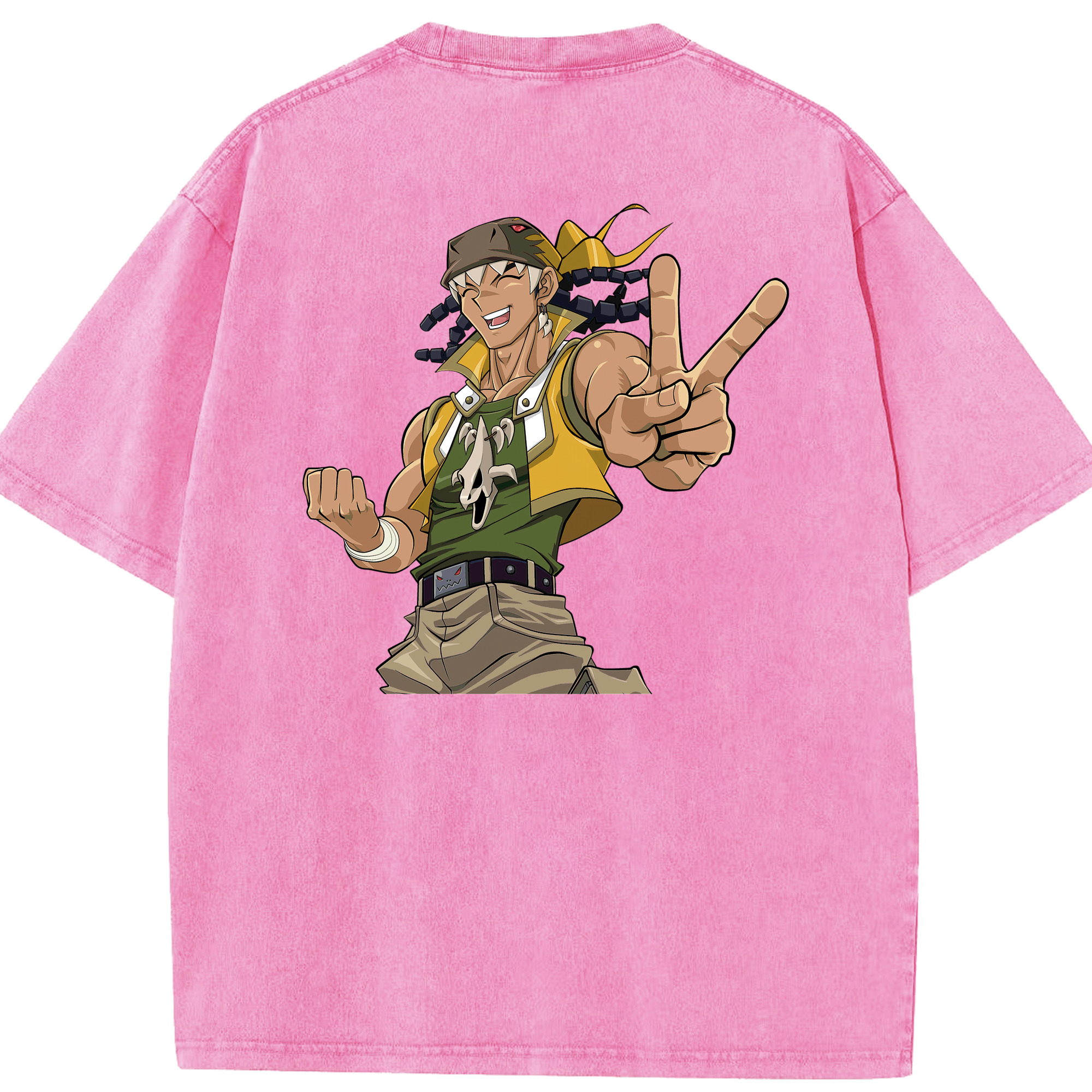（画像用） 遊☆戯☆王 Yu-Gi-Oh! 綿100% ヴィンテージ風 半袖Tシャツ（背面プリント）